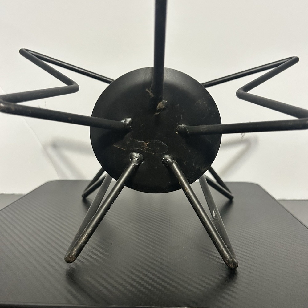 Wrought Iron 3D Star Pillar Candle Holder 12" Primitive - Picture 5 of 9